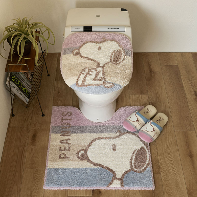 トイレ用マット、カバーセット（色：ブルー系）｜トイレ用品