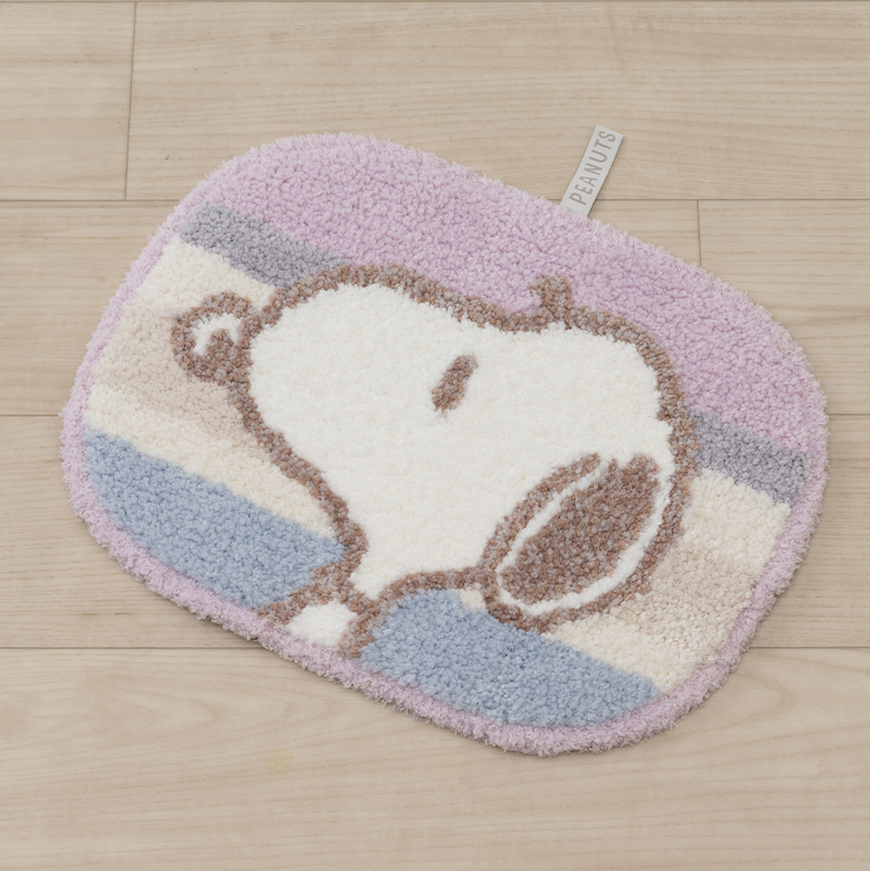 SNOOPY（スヌーピー） チェアパッド 足元マット 小さめ 洗える 滑り
