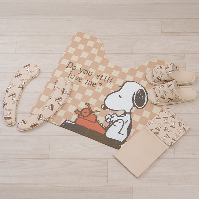 SNOOPY（スヌーピー） トイレマットセット 4点 PVCトイレマット+