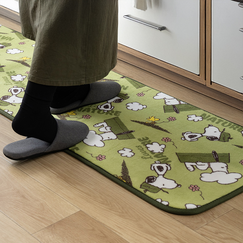 う*中様 Sugarbunnies ルームマット 約65cm×46cm SNOOPY（スヌーピー） 玄関マット 屋内 室内 洗える おしゃれ 滑り止め