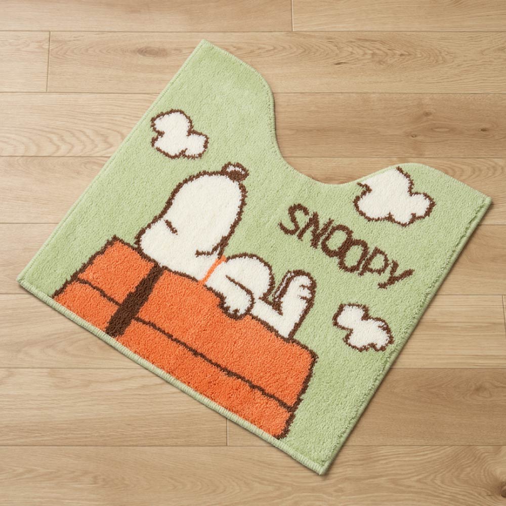 9日迄大特価　グリーン色　PEANUTS スヌーピー トイレマットセット　新品 SNOOPY（スヌーピー） トイレマット 約58×60cm おしゃれ かわいい