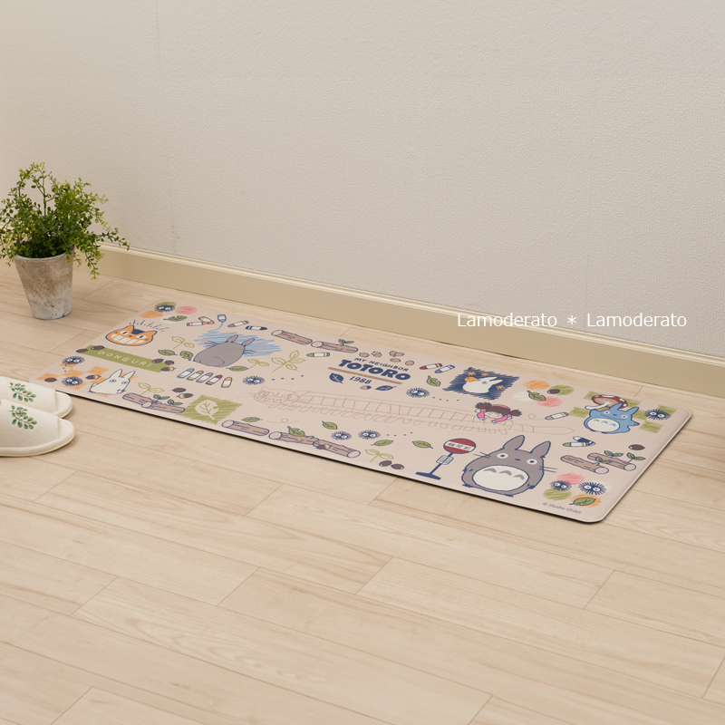 スタジオジブリ キッチンマット 120cm となりのトトロ 拭ける PVC