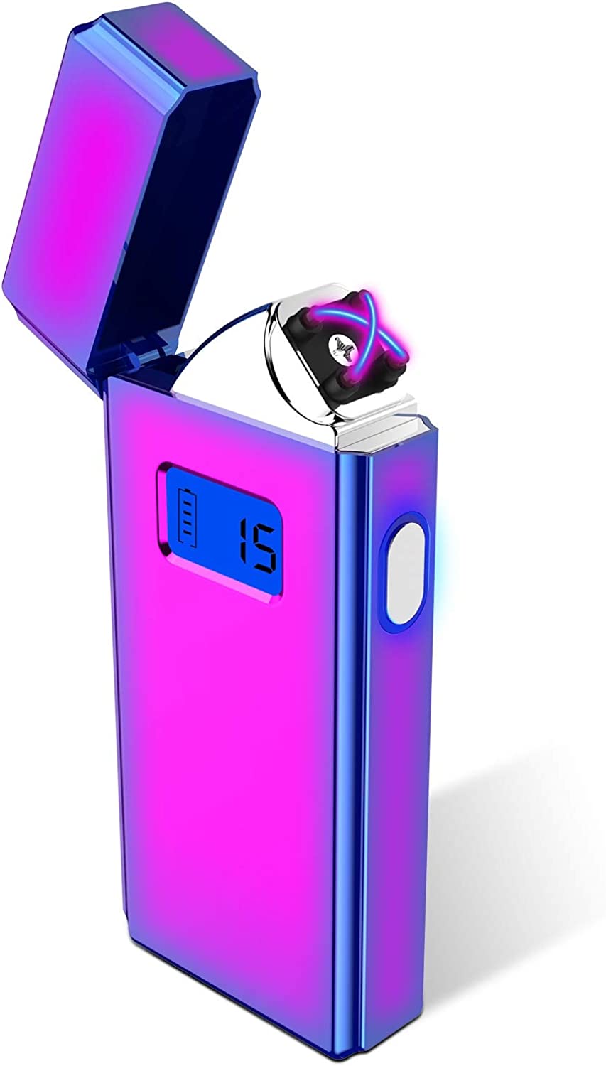 電子ライター USBライター 点煙回数表示 プラズマ 充電ライター 葉巻ライター 防風 軽量LED 誕生日 プレゼント｜senmotosyoukai｜05
