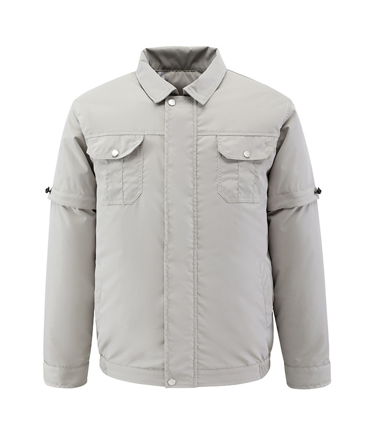 【M2638-109-80】空調作業服　長袖　ファン2個付き　30V 空調作業服 長袖・半袖2way 省エネ ファン付き作業服 空調ウェア