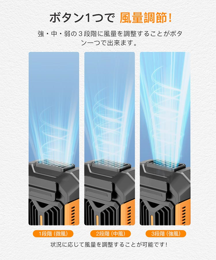 腰掛け扇風機 携帯 ミニ扇風機 小型 腰掛けファン 首掛け LED懐中電灯 ポータブルファン USB充電式 3段階風量 緊急充電 1台4役 耐衝撃 防水 防塵 防汗 |  | 09