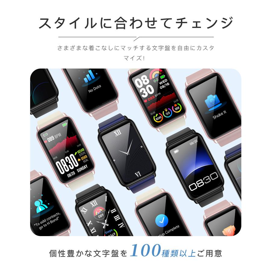 300円OFF スマートウォッチ 通話機能 血圧  心拍数 日本製センサー 日本語 iphone android 1.57インチ 歩数計 着信通知 健康管理 睡眠検測 2024｜senseshopping｜17