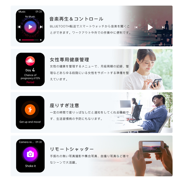 即納 スマートウォッチ 通話機能 血糖値測定 体温 血圧 血中酸素 心拍