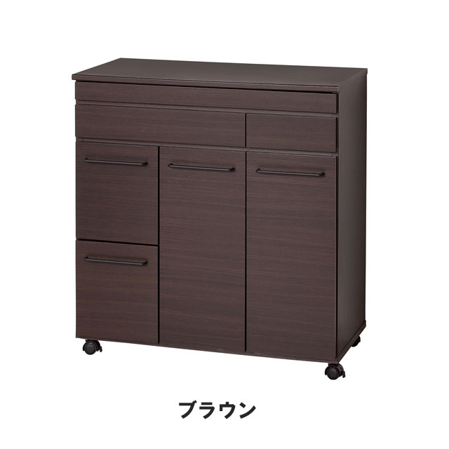 ダストワゴン ごみ箱ラック 調理ボード 前面スライド棚 ペール付き カトラリー収納_2