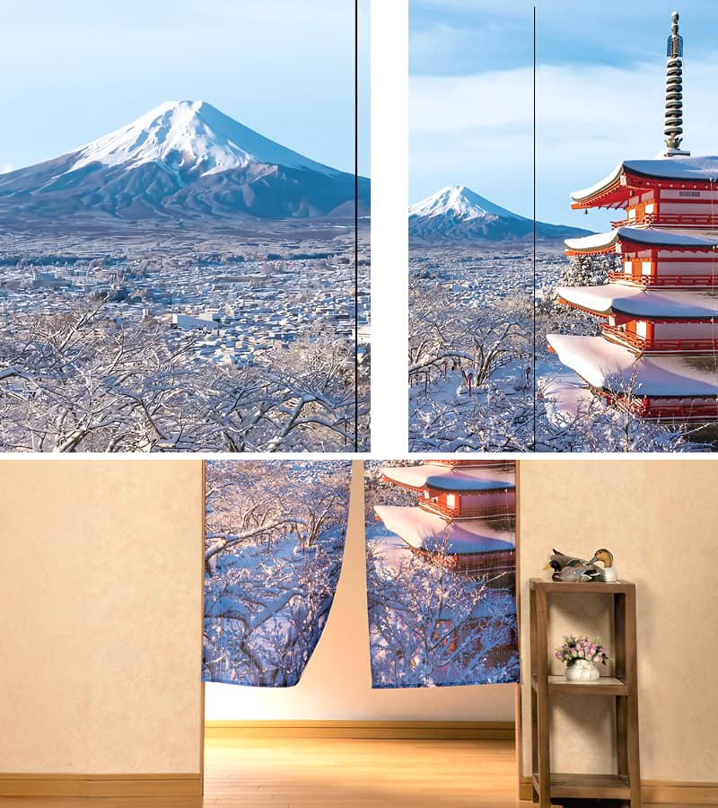 のれん ロング 暖簾 80x140間仕切り 目隠し 暖簾 富士山 和風 A030791のれん ロング 暖簾 80x140間仕切り 目隠し 暖簾 和風 富士山