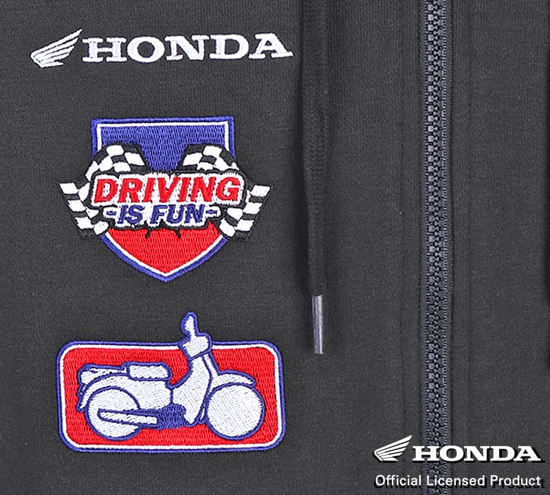 ホンダ HONDA×MONSTER WORLD ZIPパーカー B ブラック サイド