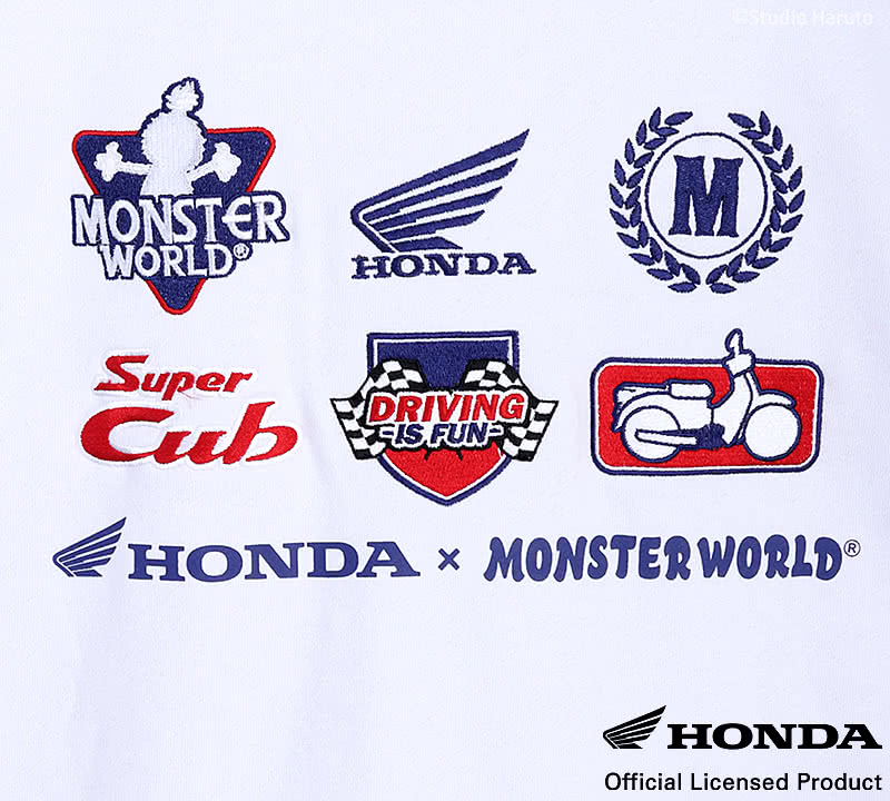 ホンダ（HONDA） HONDA×MONSTER WORLD トレーナー B ホワイト 刺繍
