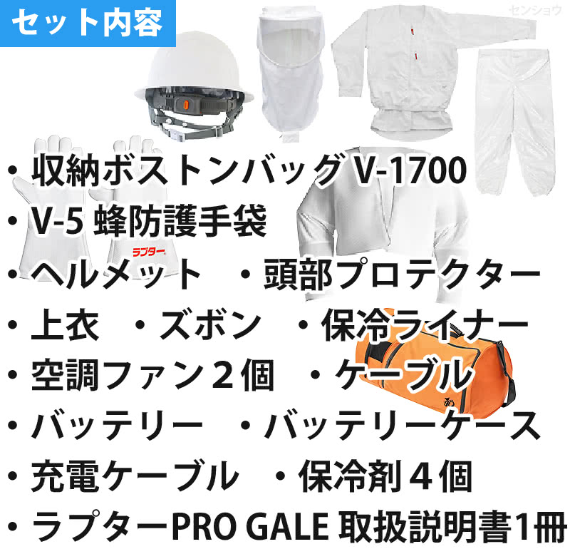 ラプターPRO GALE V-3905 セット内容