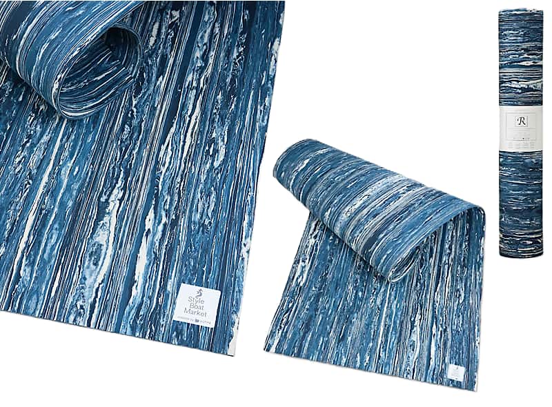 ヨガマット 5mm リカバリーヨガマット ネイビー 低反発×高反発 高