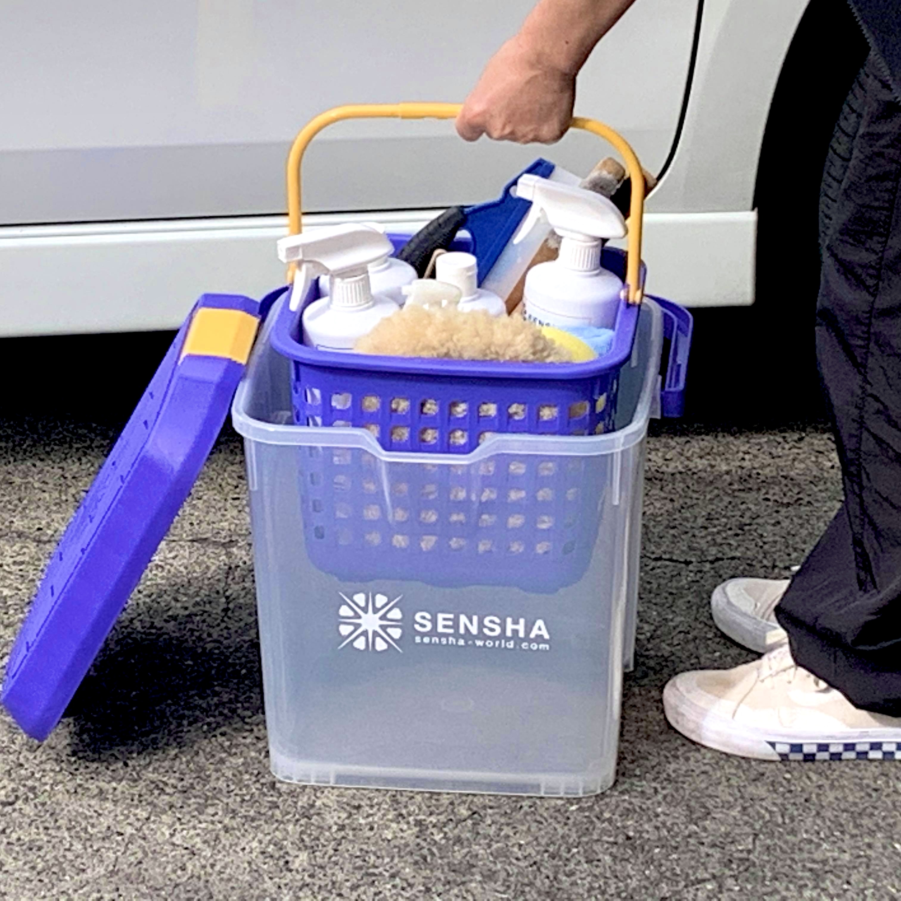 洗車バケツ 踏み台バケツ 多機能バケツ SENSHAバケツ 20Lバケツ 洗車用品 収納 耐荷重100kg バケツ
