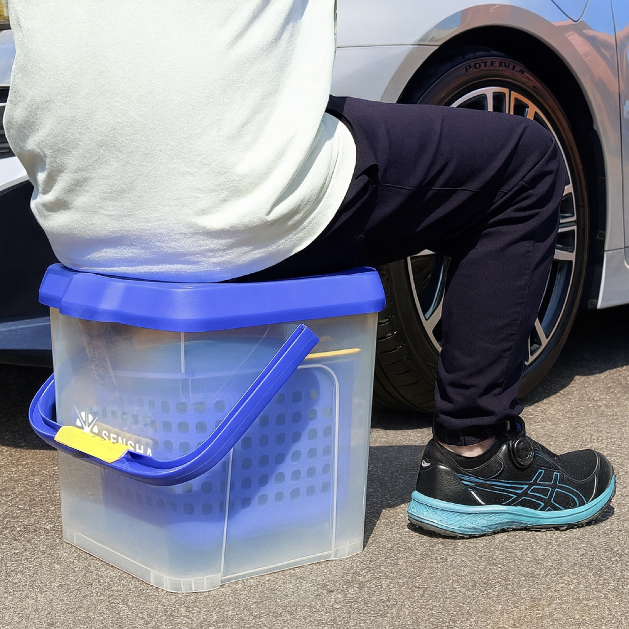 洗車バケツ 踏み台バケツ 多機能バケツ SENSHAバケツ 20Lバケツ 洗車用品 収納 耐荷重100kg バケツ