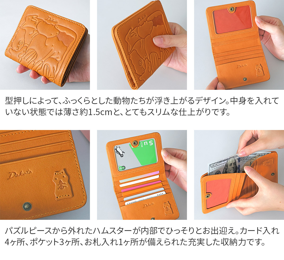 Dakota（ダコタ） 3年保証＋プレゼント付 アニマーレ ICカードケース