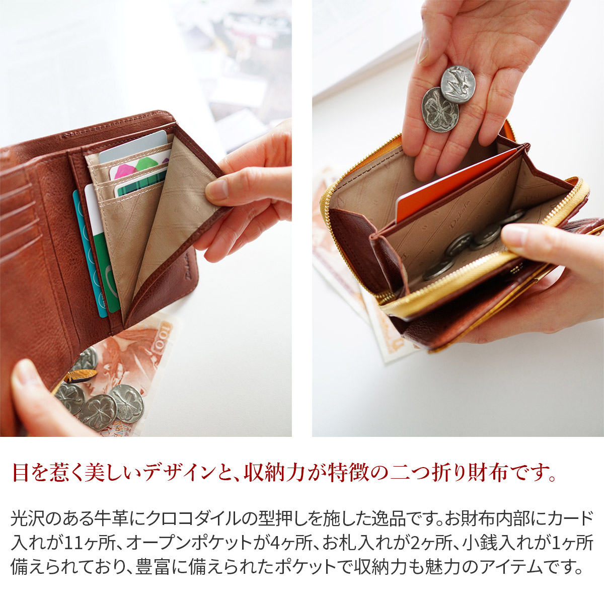 Dakota ダコタ オスピタリタ 小銭入れ付き二つ折り財布 0031231