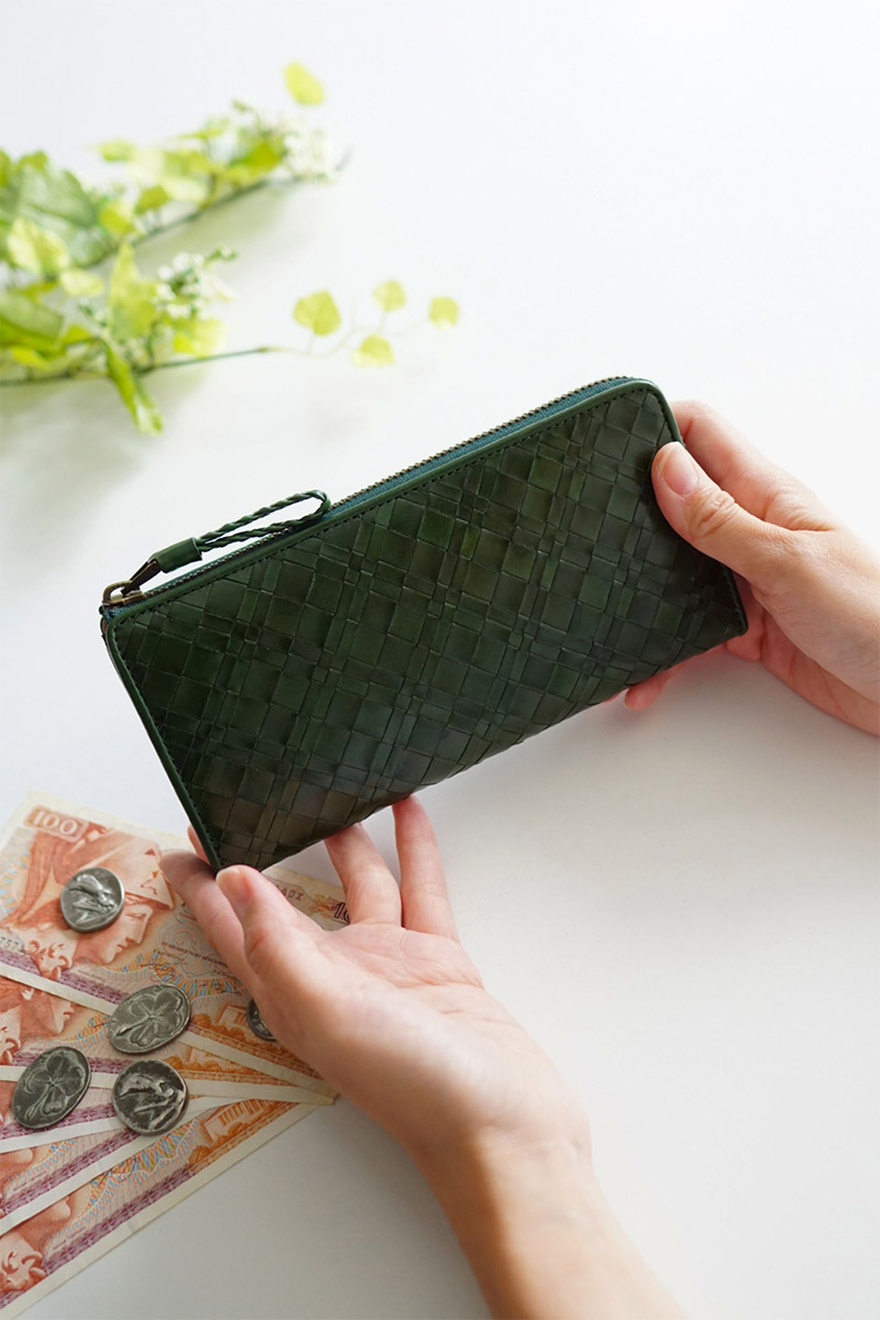 【新品未使用】ダコタ　アロマティコ　メッシュレザー　L字ファスナー長財布 Dakota ダコタ アロマティコ 小銭入れ付き長財布 L字ファスナー式