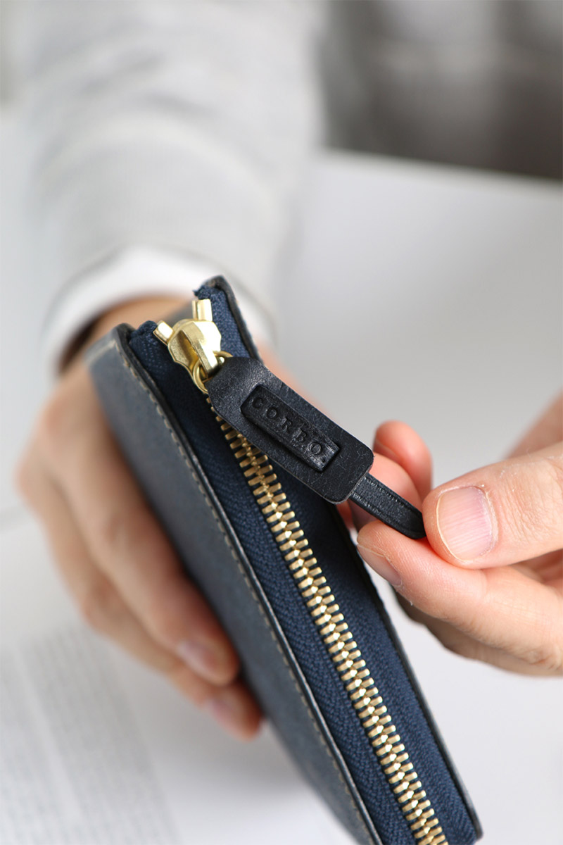 コルボ 3年保証付 CORBO. コルボ SLATE PUEBLO スレート プエブロ 小銭入れ付き二つ折り財布（L字ファスナー式） 1LN-1707の画像