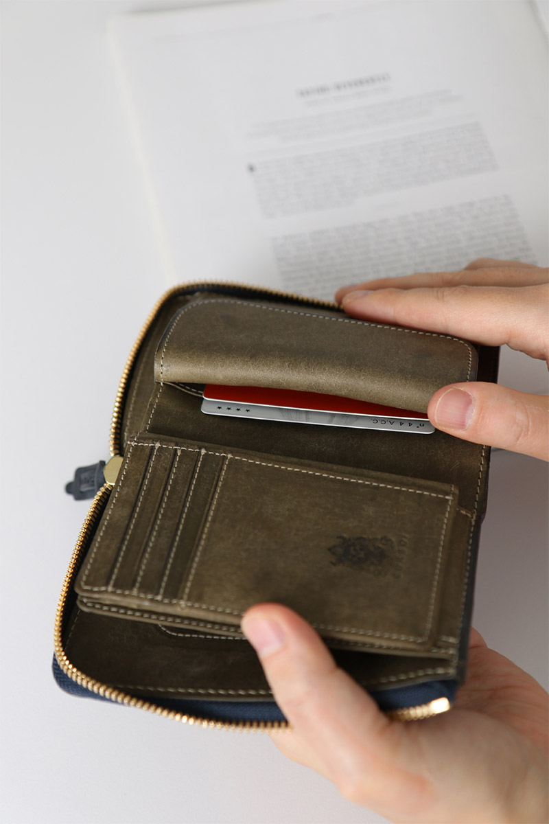 コルボ 3年保証付 CORBO. コルボ SLATE PUEBLO スレート プエブロ 小銭入れ付き二つ折り財布（L字ファスナー式） 1LN-1707の画像