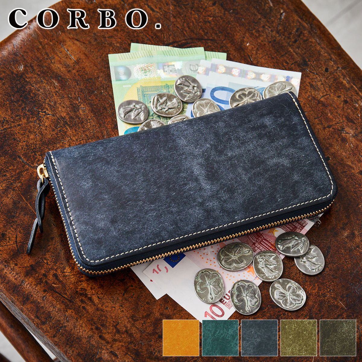 CORBO. コルボ SLATE PUEBLO スレート プエブロ 小銭入れ付き長財布