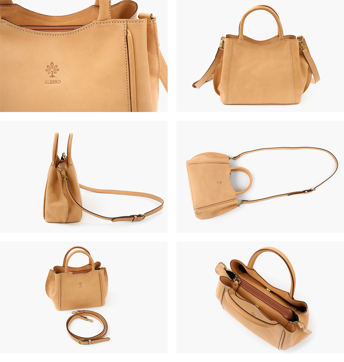 ALBERO（アルベロ） 3年保証付 NATURALE ナチュラーレ 2WAY ショルダー