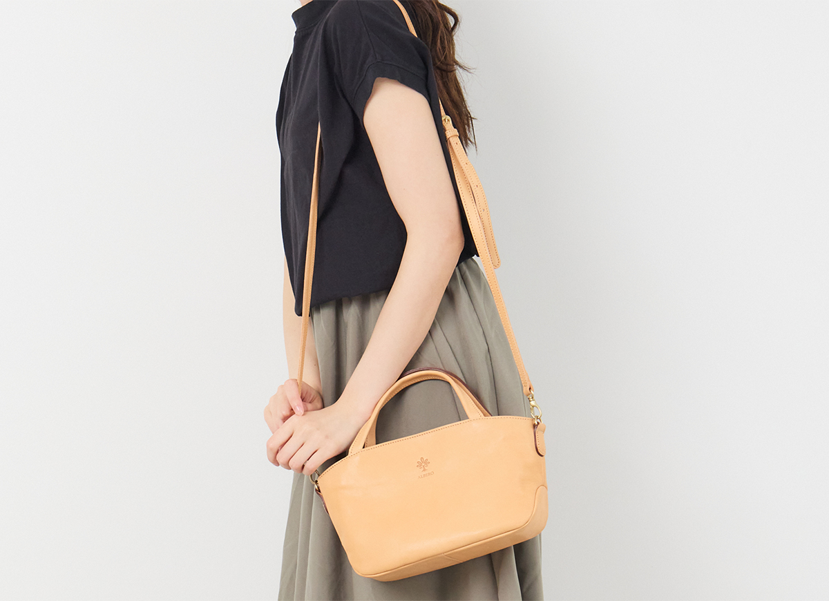 アルベロ 3年保証付 ALBERO アルベロ NATURALE ナチュラーレ 2WAY ショルダーバッグ 2187の画像
