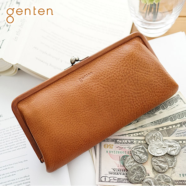 【ケアセット+安心の3年保証付】 genten ゲンテン TOSCA トスカ がま口長財布 44193(40549)