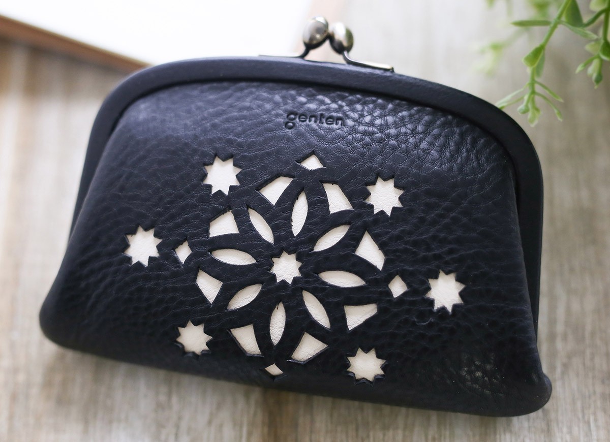 genten ゲンテン cut work カットワーク がま口コインケース