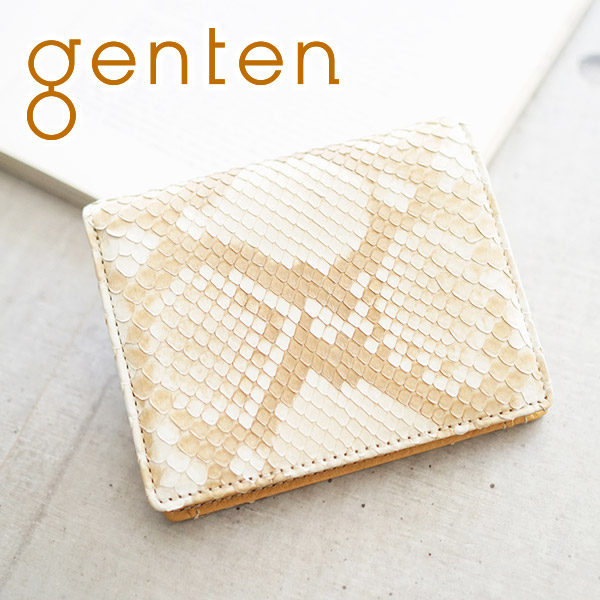 genten（ゲンテン） ダイヤモンドパイソン5 小銭入れ付き二つ折り財布