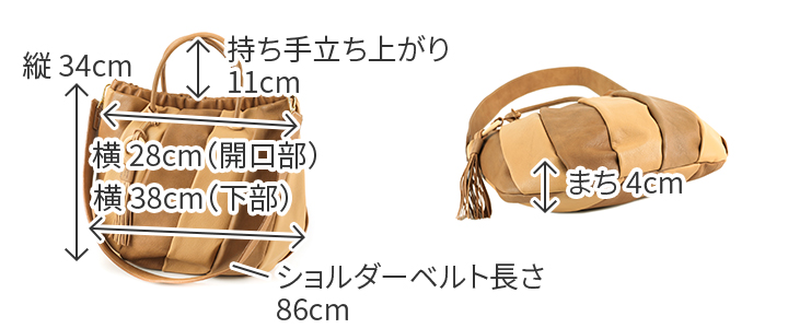 genten ゲンテン Tortile トルティーレ 2WAY ショルダーバッグ 43295