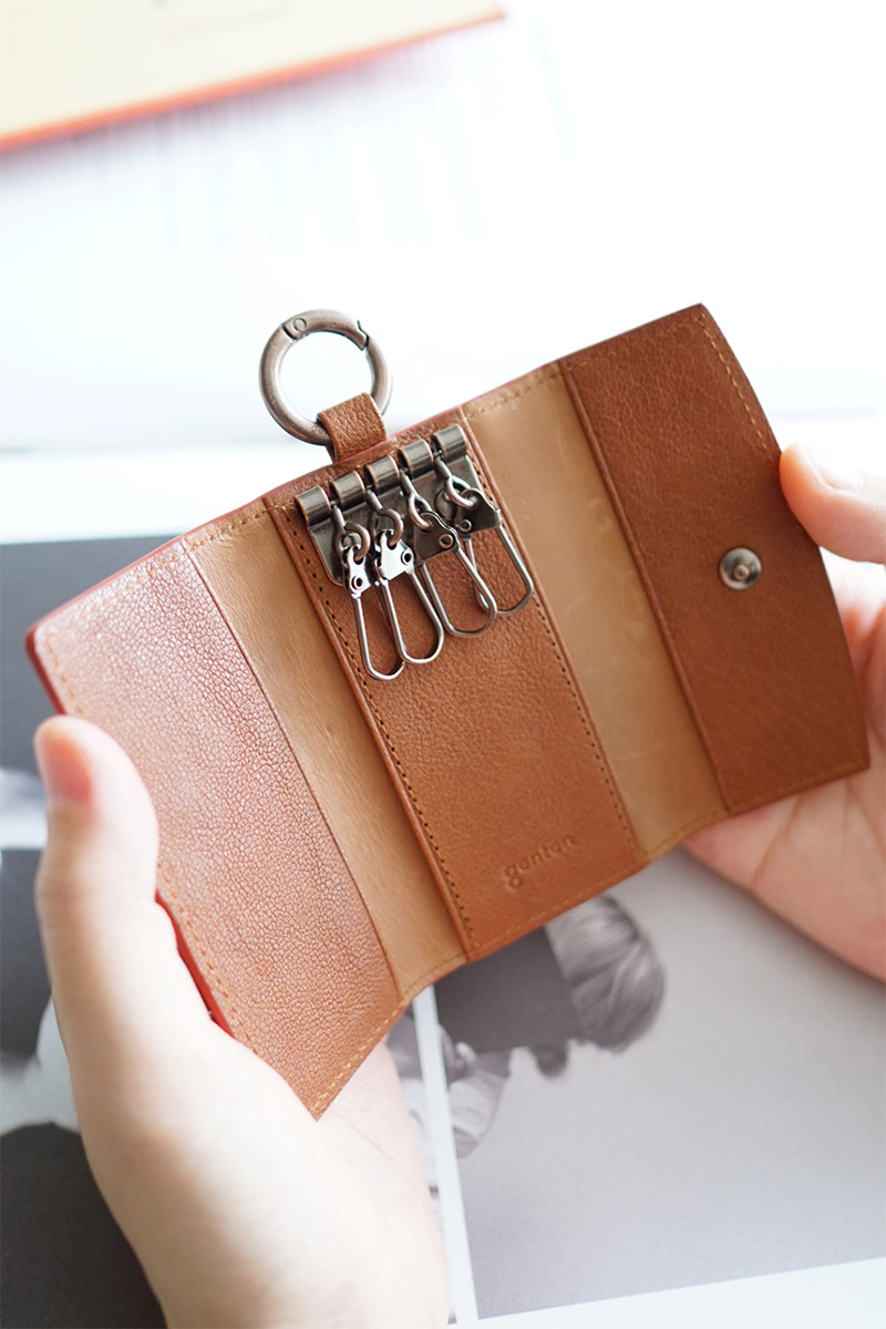 極美品✨ genten ゲンテン Nodo ノード キーケース 山羊革 ブラウン 極美品✨ genten ゲンテン Nodo ノード キーケース 山羊革