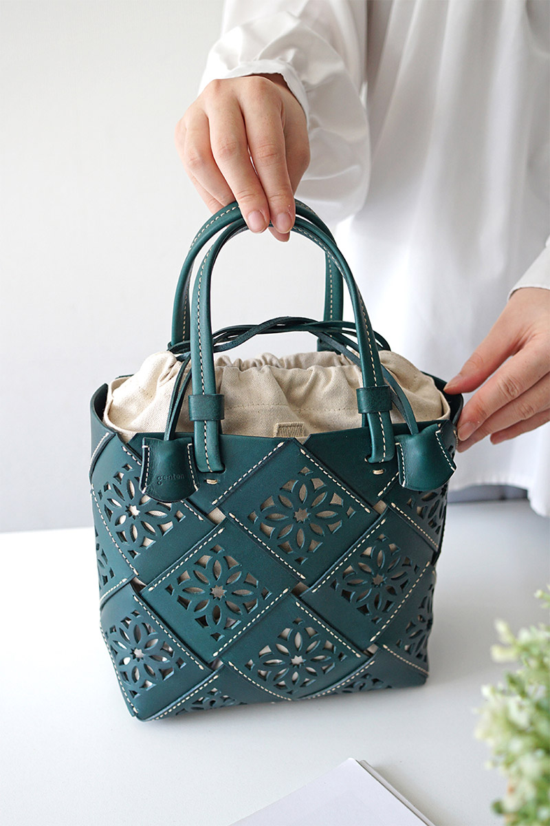 ゲンテン 3年保証＋ケアセット付 genten ゲンテン Suscut basket サスカットバスケット 手さげバッグ 43979の画像