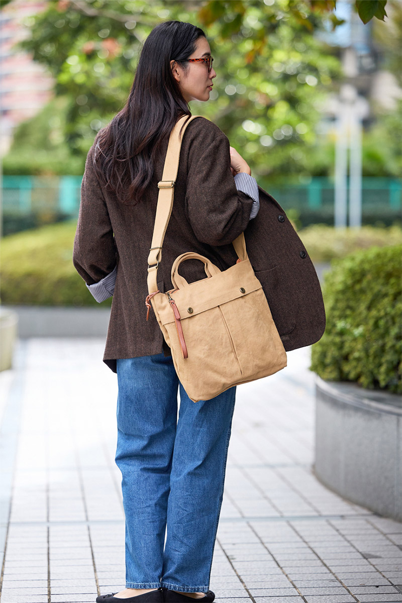 ゲンテン 3年保証＋ケアセット付 genten ゲンテン Mil Canvas ミルキャンバス 2WAY ショルダーバッグ 44540の画像