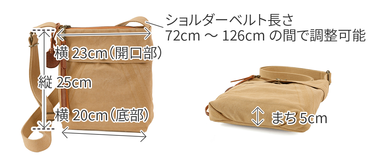 genten（ゲンテン） Mil Canvas ミルキャンバス ミニ ショルダーバッグ