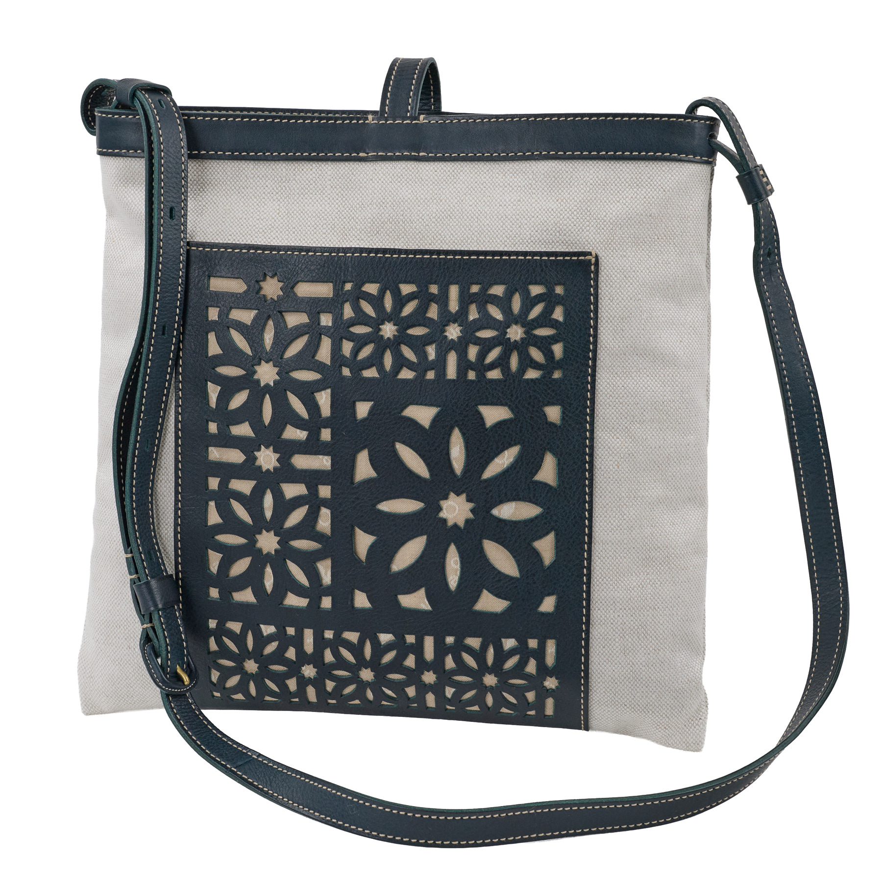 ゲンテン 3年保証＋ケアセット付 genten ゲンテン Tapestry cutwork タペストリーカットワーク ショルダーバッグ 44976の画像