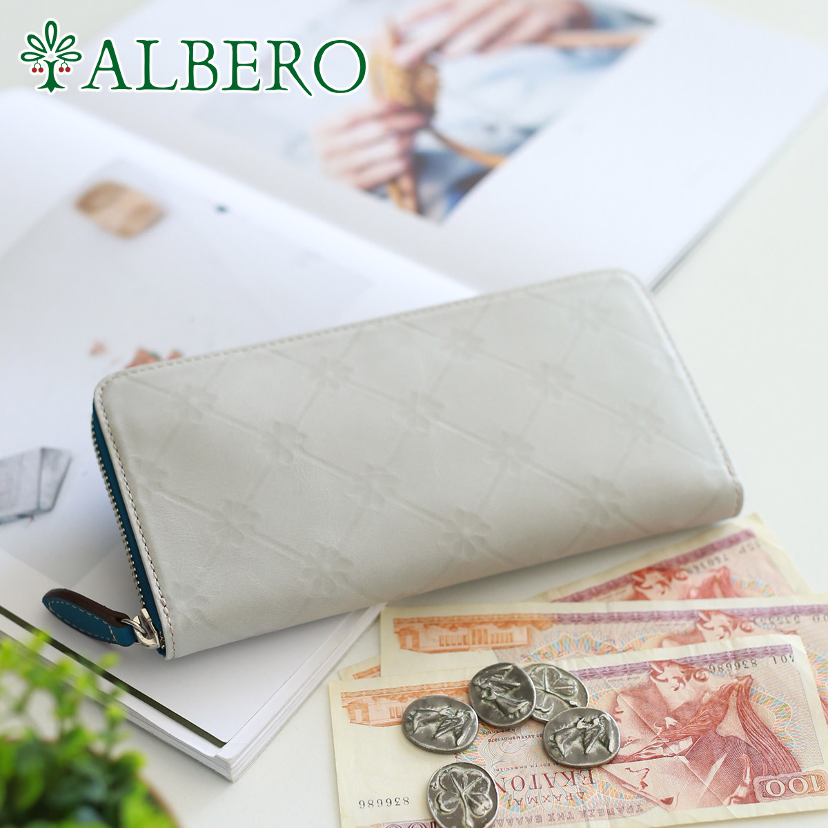 ALBERO（アルベロ） 3年保証付 Stella ステッラ 小銭入れ付き長財布