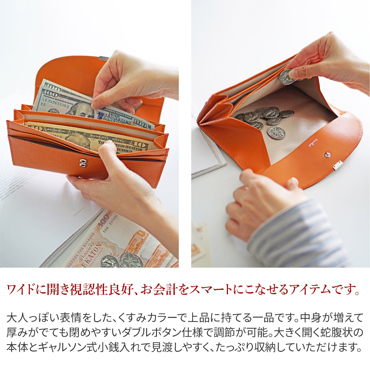 airlist（エアリスト） 3年保証付 LUNA ルナ 小銭入れ付き長財布 24650 