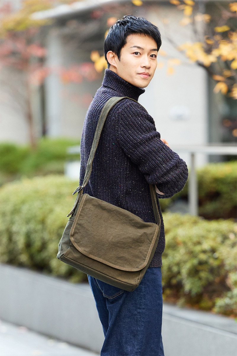 BAGGY PORT（バギーポート） 3年保証付 黒さび染め帆布 ショルダー