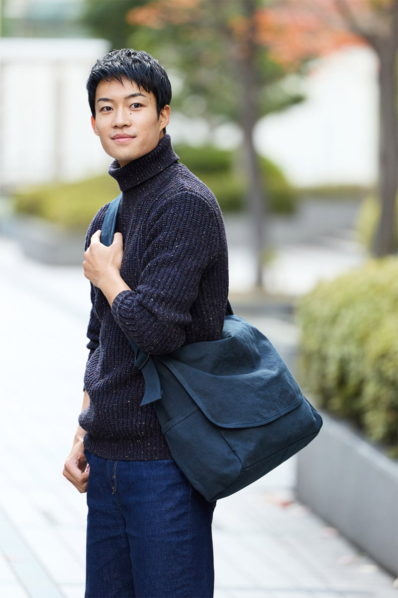 BAGGY PORT（バギーポート） 3年保証付 黒さび染め帆布 ショルダー