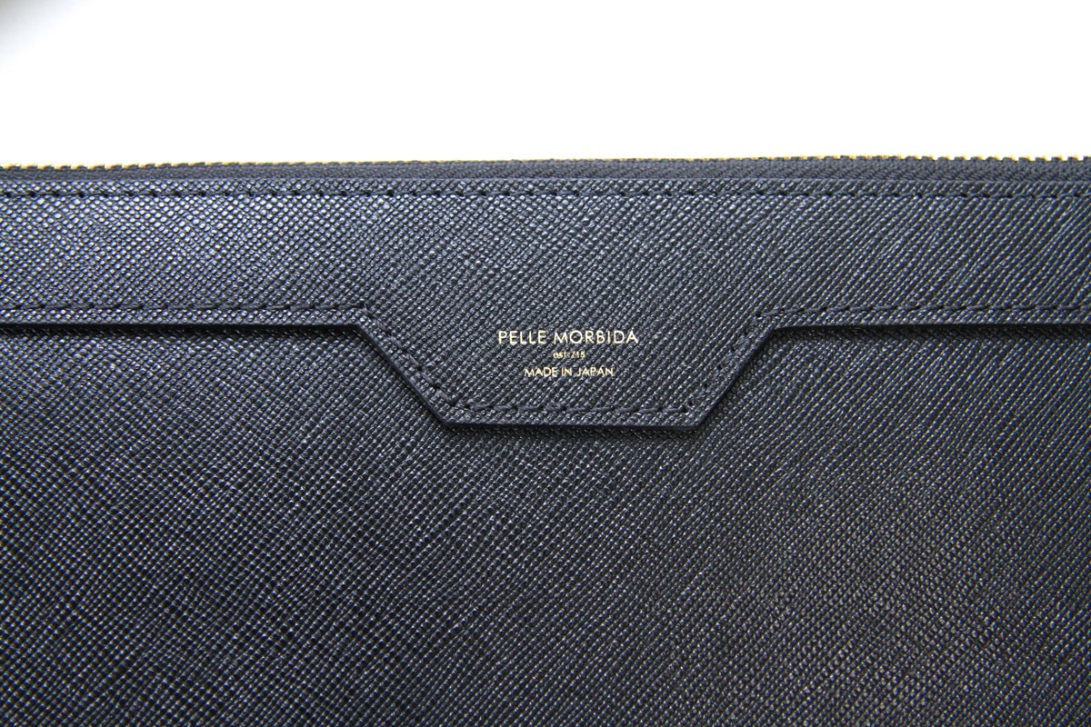 ペッレモルビダ 3年保証＋ケアセット付 ペッレモルビダ PELLE MORBIDA Capitano キャピターノ エンボスレザー クラッチバッグ PMO-CA011BKの画像