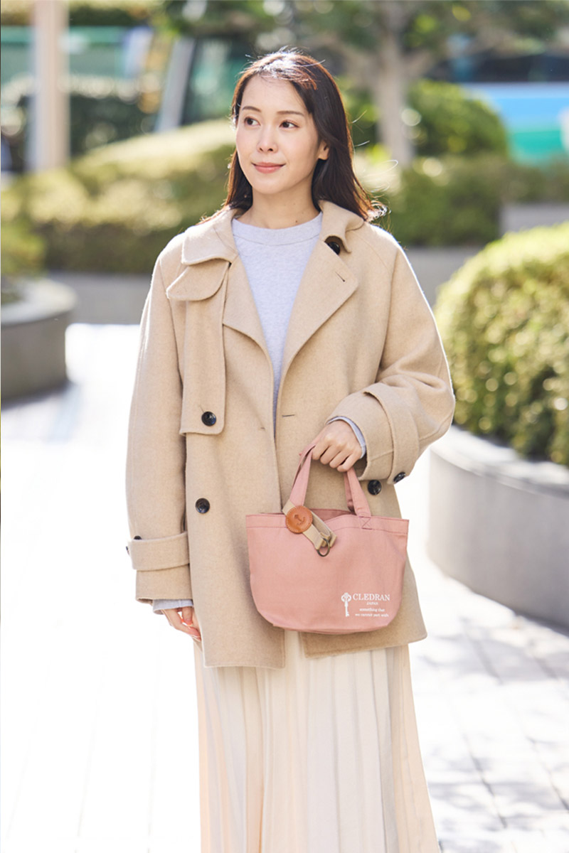 CLEDRAN（クレドラン） 3年保証付 LOGO ロゴ トートバッグ（S） CR