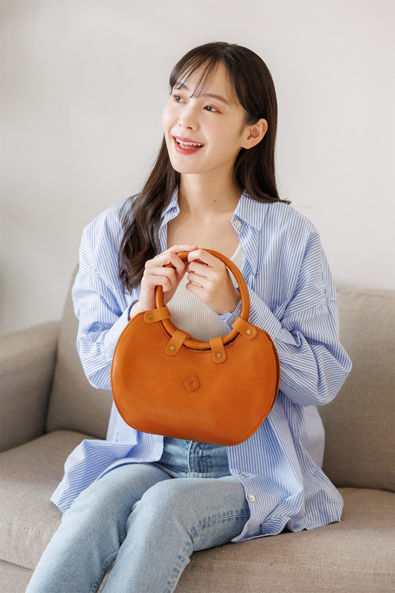 CLEDRAN（クレドラン） 3年保証付 SOLE ソレ ラウンドトートバッグ CR