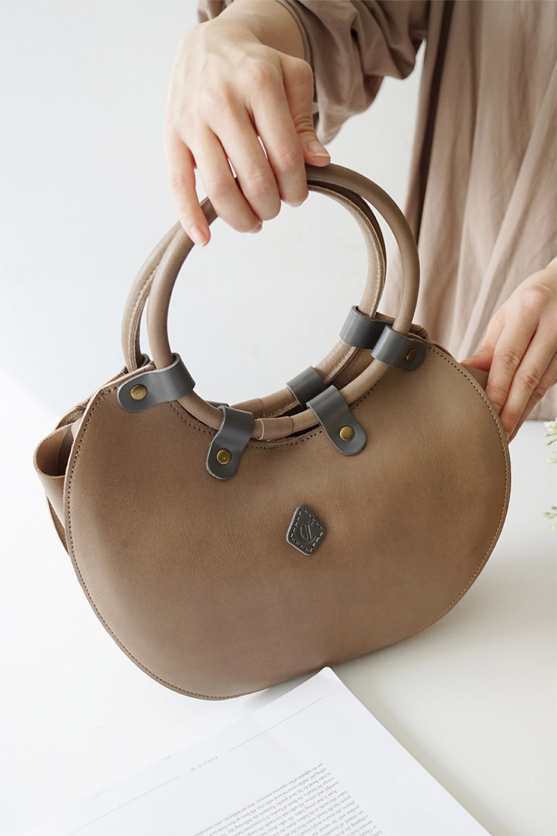 CLEDRAN（クレドラン） 3年保証付 SOLE ソレ ラウンドトートバッグ CR