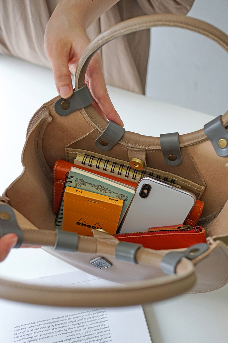 CLEDRAN（クレドラン） 3年保証付 SOLE ソレ ラウンドトートバッグ CR