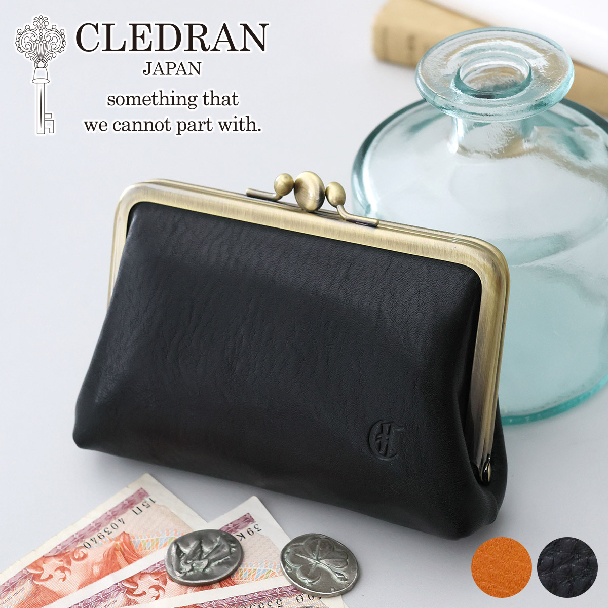 CLEDRAN（クレドラン） 3年保証付 NOS ノス がま口財布 CR-CL3907