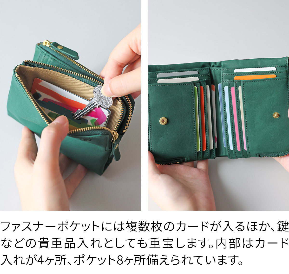 CLEDRAN クレドラン REVEN リベン 小銭入れ付き二つ折り財布 CLEDRAN（クレドラン） 3年保証付 REVEN リベン 小銭入れ付き二つ折り