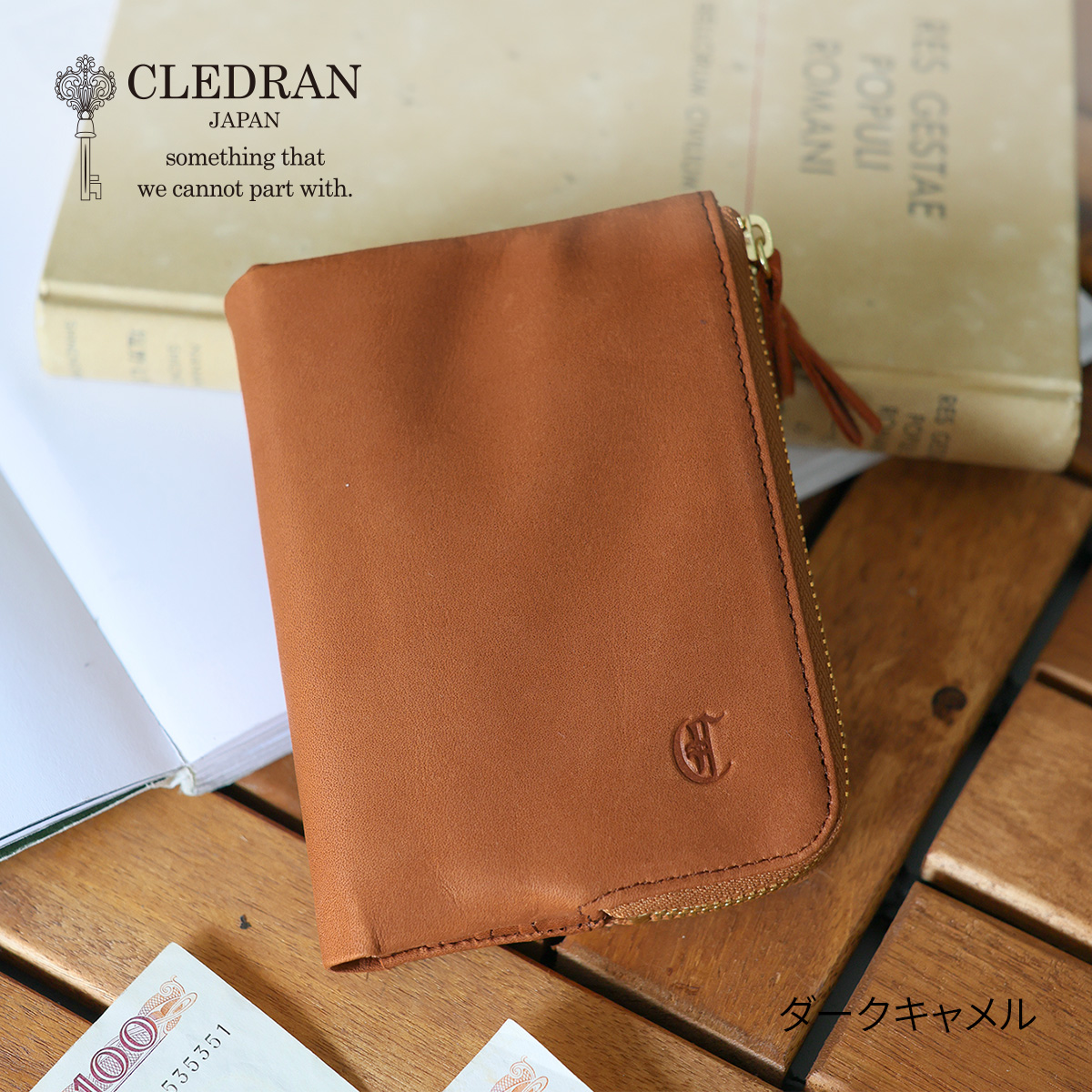 CLEDRAN（クレドラン） 3年保証付 REVEN リベン 小銭入れ付き二つ折り