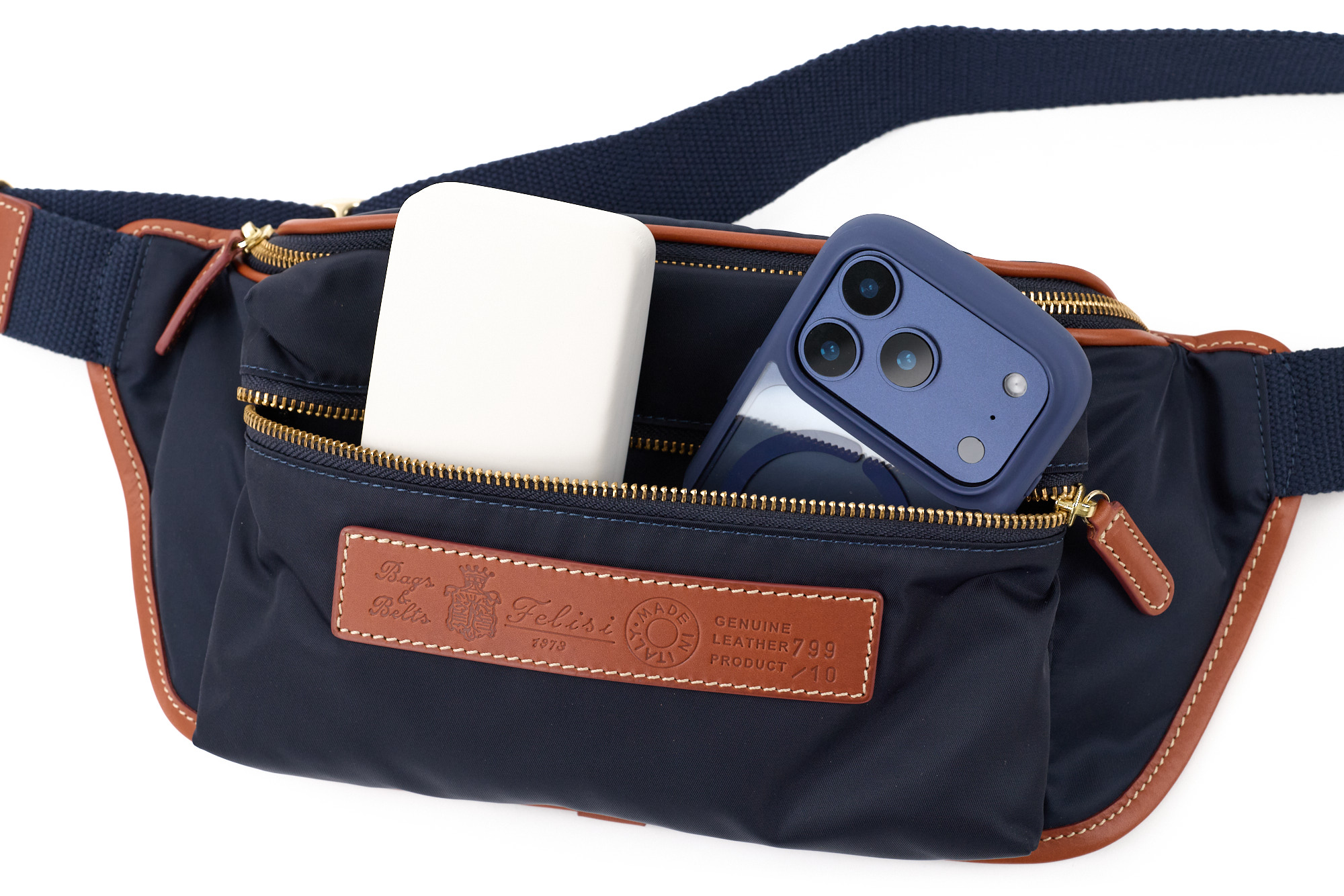 フェリージ 3年保証付 Felisi フェリージ URBANO WAIST BAG 799/10/DS+Aの画像