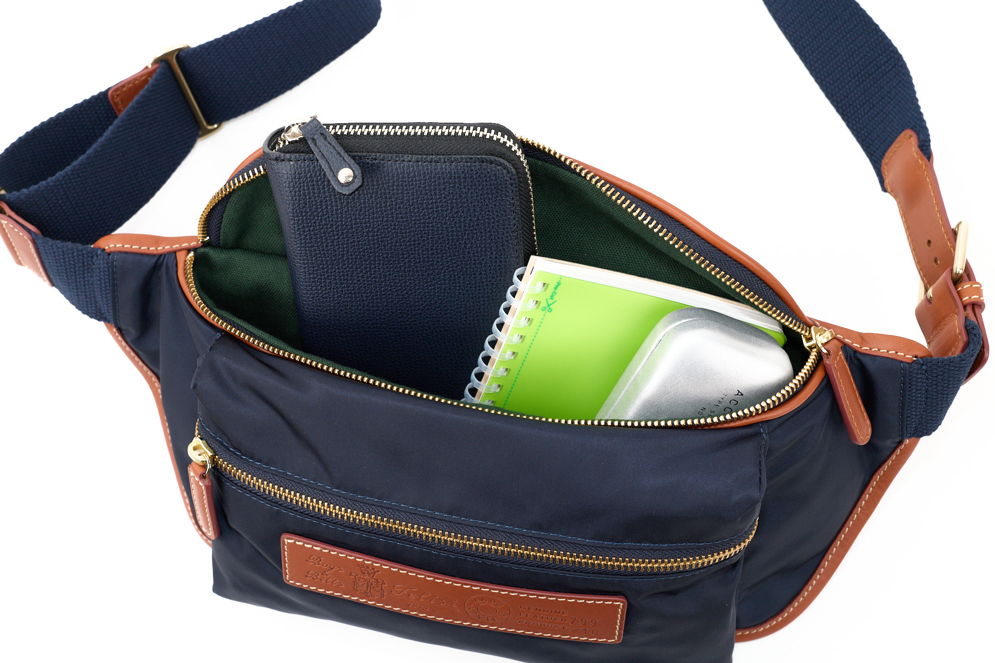 フェリージ 3年保証付 Felisi フェリージ URBANO WAIST BAG 799/10/DS+Aの画像